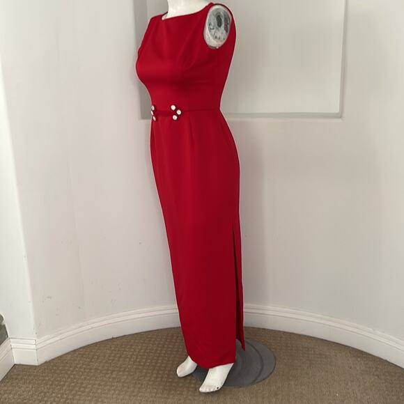 En Français By Huey Waltzer Maxi Evening Party Dress Size 14 Vintage 90s - Picture 6 of 15